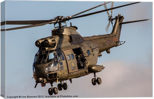 RAF Puma Helicopter Canvas Print by Oxon Images