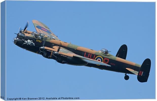 BBMF Lancaster Bomber at Duxford Canvas Print by Oxon Images