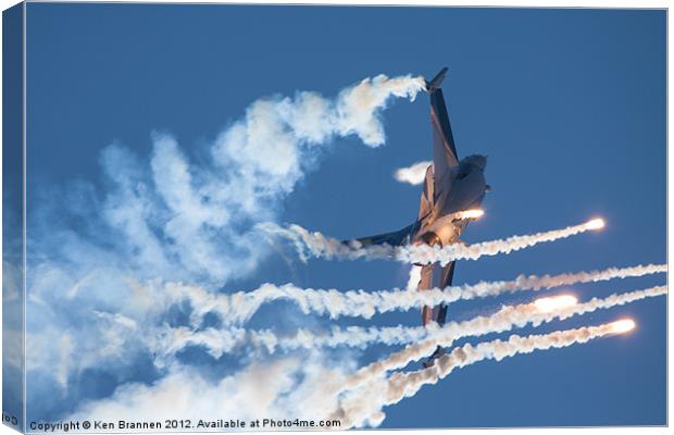 F16 Countermeasures 2 Canvas Print by Oxon Images