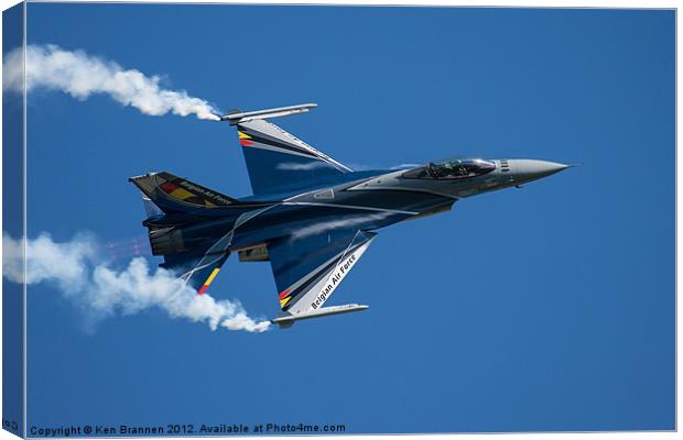 Belgian air force F16 Canvas Print by Oxon Images