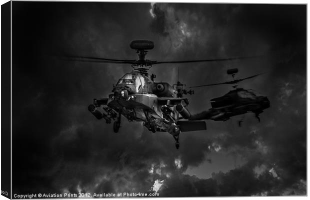Apache Storm Black and White Canvas Print by Oxon Images