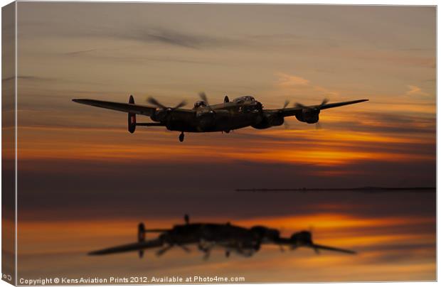 Lancaster Bomber Landfall Canvas Print by Oxon Images