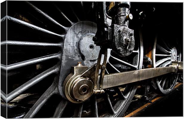Steam Train Wheels Canvas Print by Oxon Images