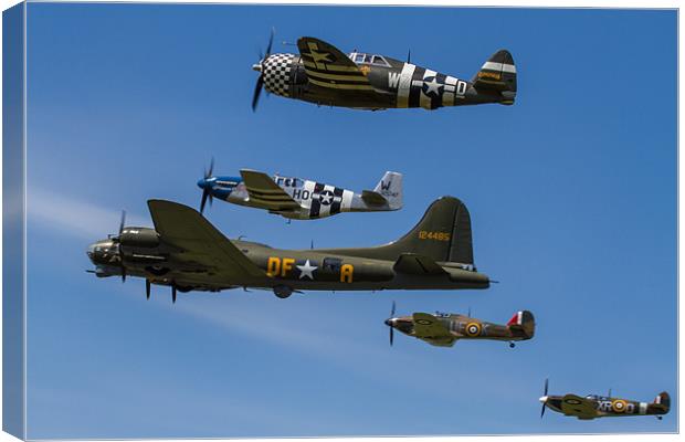 Eagle Squadron and Sally B Canvas Print by Oxon Images