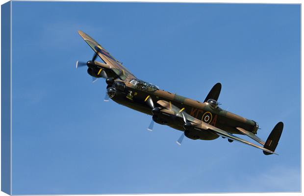 Lancaster Bomber Banking Canvas Print by Oxon Images