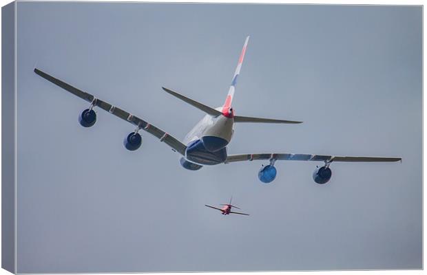 British Airways A380 Red Arrow Canvas Print by Oxon Images