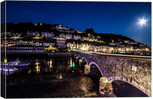 Looe Harbour bridge Canvas Print by Oxon Images