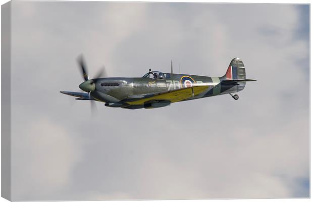 Spitfire MH434 flying Canvas Print by Oxon Images