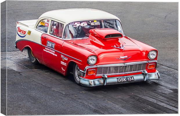 Chevrolet Bel Air Drag Racer Canvas Print by Oxon Images