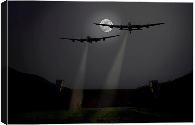 Moonlight training sortie Canvas Print by Oxon Images