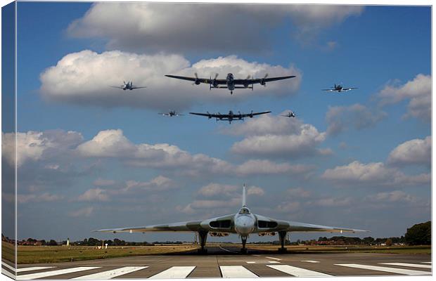  Vulcan and the BBMF Canvas Print by Oxon Images