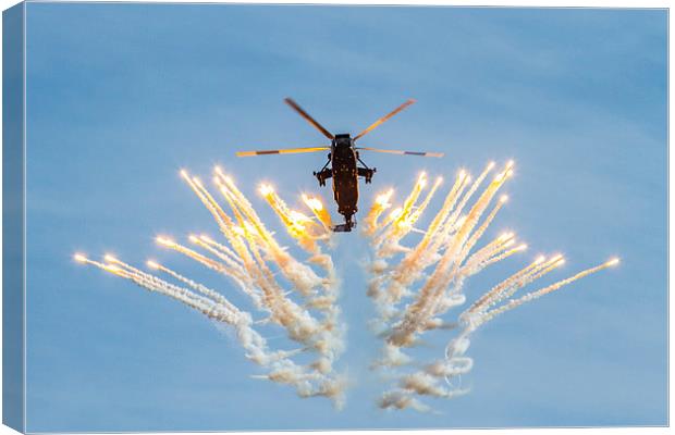 Sea King with flares  Canvas Print by Oxon Images