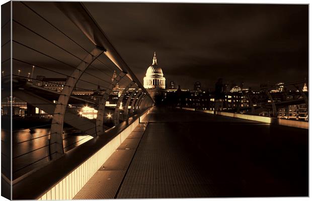  St Pauls cathedral at night Canvas Print by Oxon Images