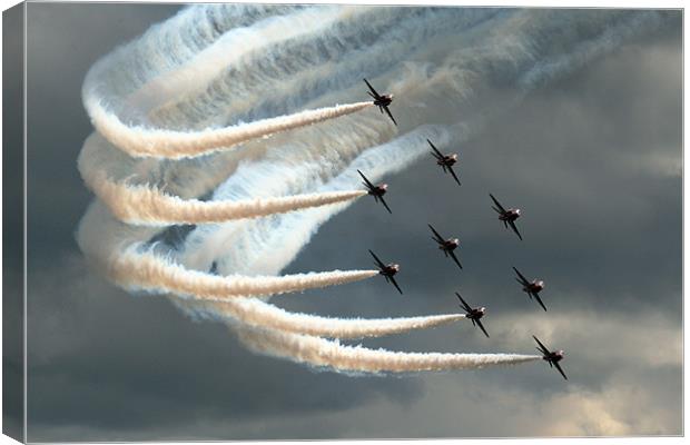 Red Arrows 2 Canvas Print by Oxon Images