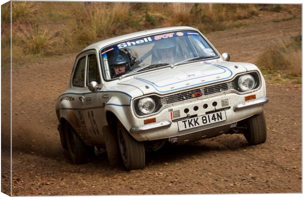 Ford Escort Classic Rally Car Canvas Print by Oxon Images