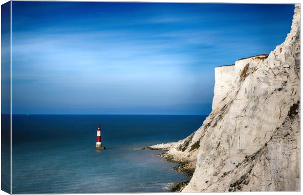 Beachy Head and Light House Canvas Print by Oxon Images