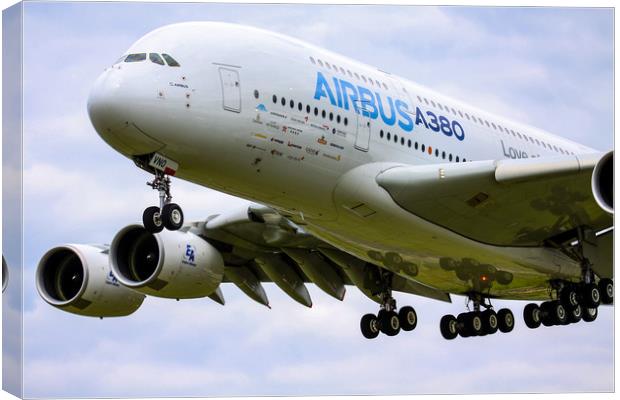 Airbus A380 MSN4 F WWDD Canvas Print by Oxon Images