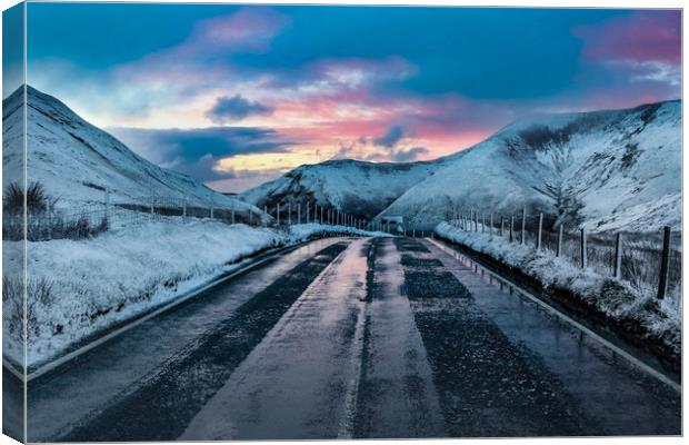 Bwlch Pass Winter Canvas Print by Oxon Images