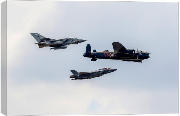 Dambusters tribute flypast  Canvas Print by Oxon Images
