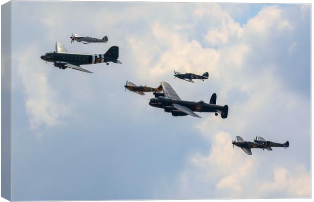 BBMF Trenchard Plus Formation Canvas Print by Oxon Images
