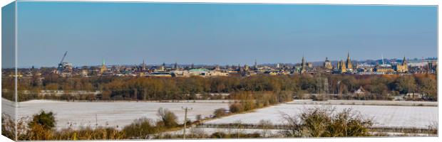 Oxford snow panorama Canvas Print by Oxon Images