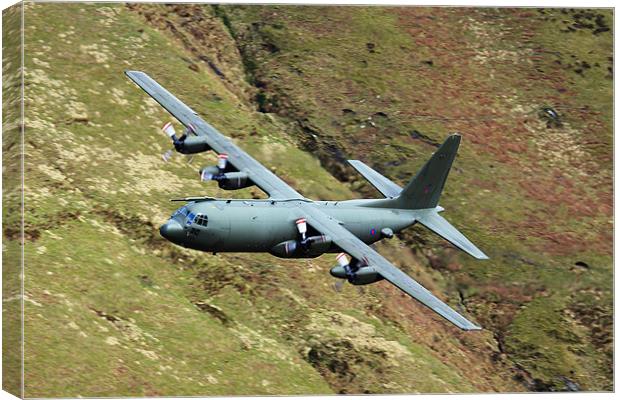 RAF Hercules low level Canvas Print by Oxon Images