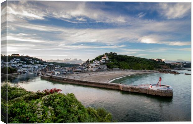 Looe River and Banjo Pier Canvas Print by Oxon Images