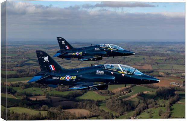 100 Squadron Hawks Canvas Print by Oxon Images