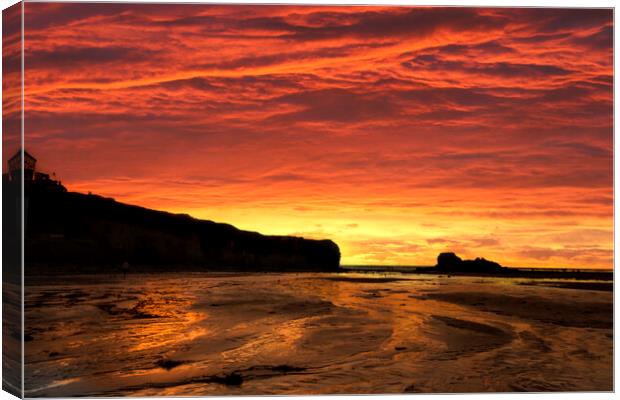 A perranporth sunset Canvas Print by Oxon Images