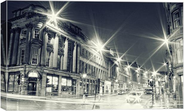 Grey Street Lights Canvas Print by Toon Photography