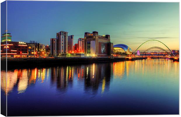  Reflecting on the Tyne Canvas Print by Toon Photography