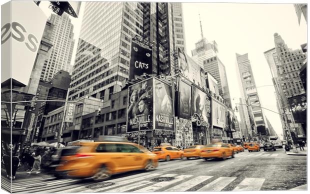 Times Square Zoom Canvas Print by Toon Photography