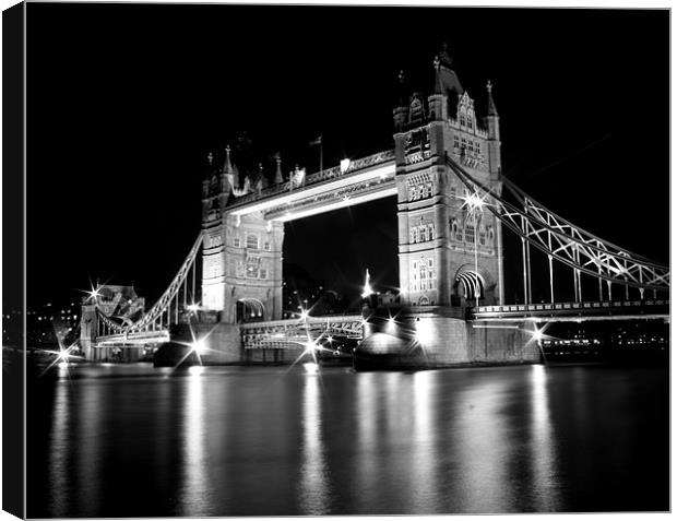 Tower Bridge Mono Canvas Print by Toon Photography