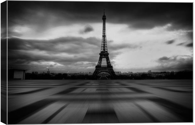 Eiffel Tower, Black and White Canvas Print by Toon Photography