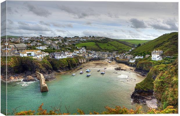 Port Isaac Harbour Canvas Print by David Wilkins