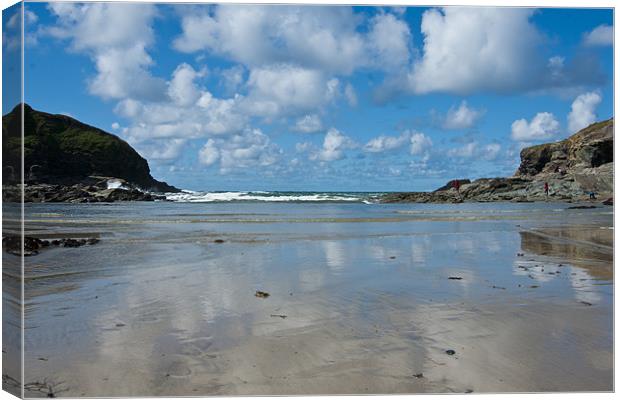 Port Gaverne Beach Canvas Print by David Wilkins