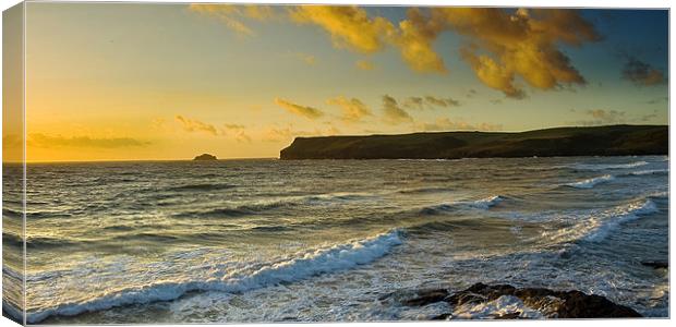 Pentire Head Sunset Canvas Print by David Wilkins
