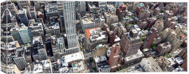 Manhattan Roofs Canvas Print by David Hare