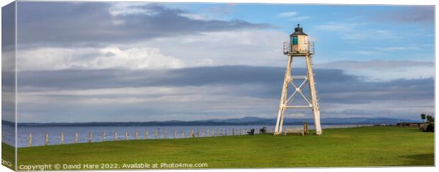 East Cote Lighthouse Canvas Print by David Hare