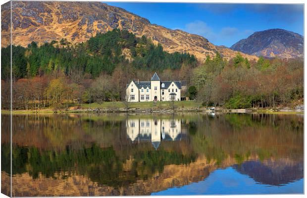 Reflections in Loch Shiel Canvas Print by David Hare