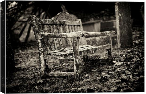 Cemetery Seating Canvas Print by David Hare