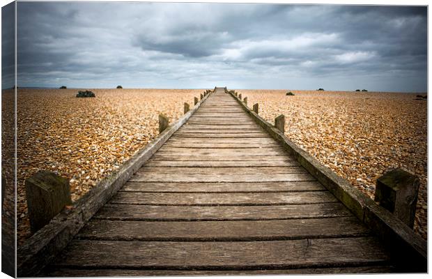 Dungeness Beach Walkway Canvas Print by David Hare