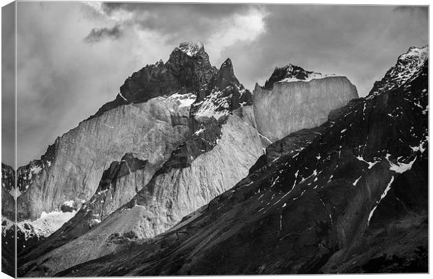 Patagonian Mountains Canvas Print by David Hare