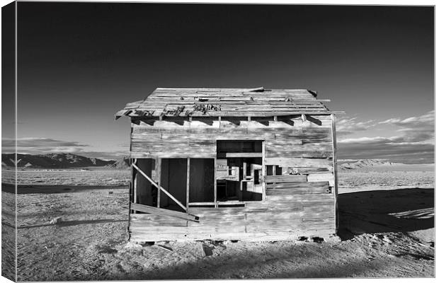  Derelict Shack in Apple Valley. Canvas Print by David Hare
