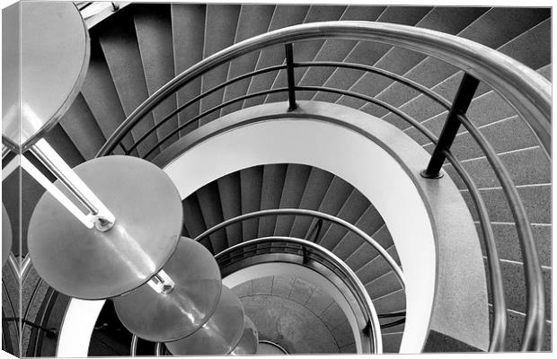  Curved Stairs Canvas Print by David Hare