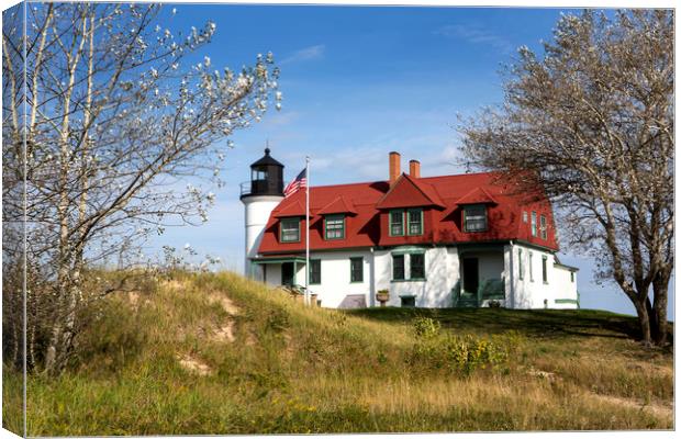 Point Betsie Lighthouse. Canvas Print by David Hare