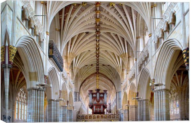 Exeter Cathedral Canvas Print by David Hare