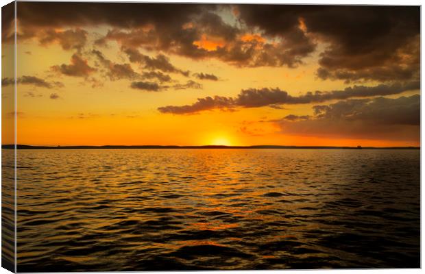 Caribbean Sunset Canvas Print by David Hare