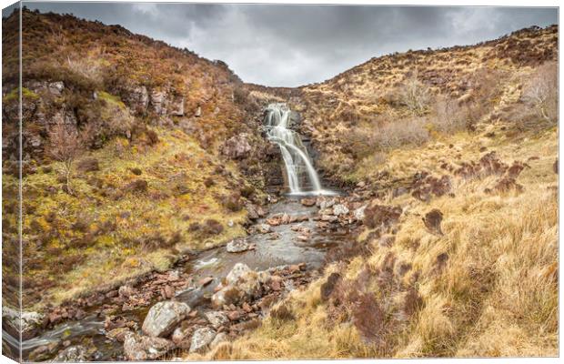 Highland Waterfall Canvas Print by David Hare
