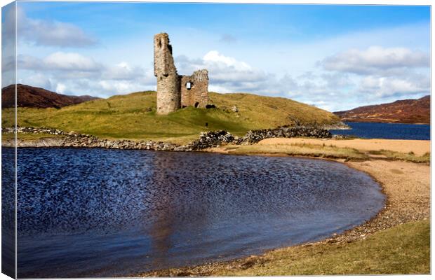 Ardvreck Castle Ruins Canvas Print by David Hare